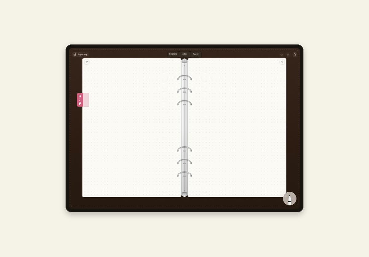 The device rotating from a two-page spread to upright, the same page filling the screen